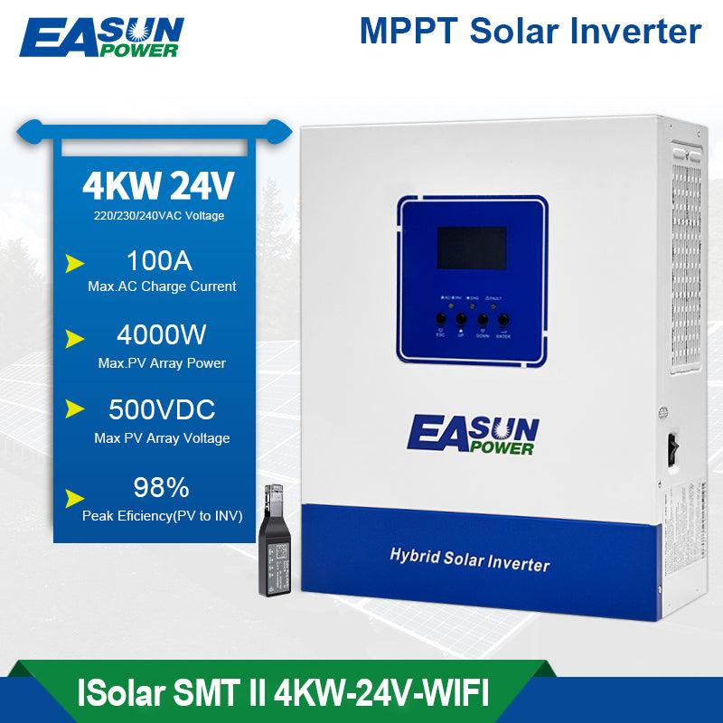 Easun Invertor solar 4KW 100A MPPT Controler de încărcare solară cu Wifi
