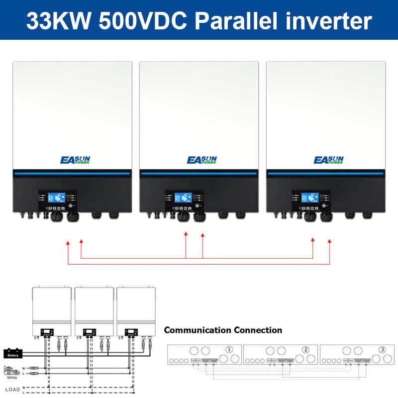 Easun Invertor solar 11KW 150A MPPT Controler de încărcare solară WiFi încorporat