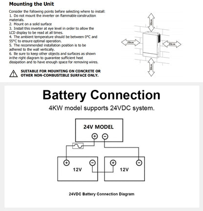 Easun Invertor solar 4KW 100A MPPT Controler de încărcare solară cu Wifi