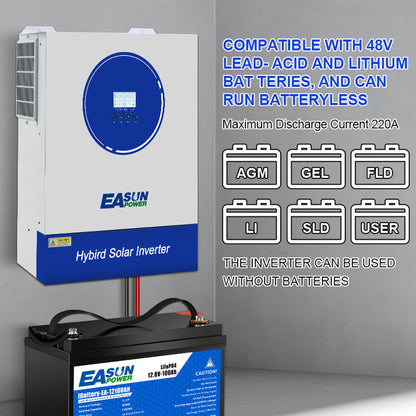 EASUN Off Grid 11KP invertor, MPPT integrat 120A/160A, WiFi