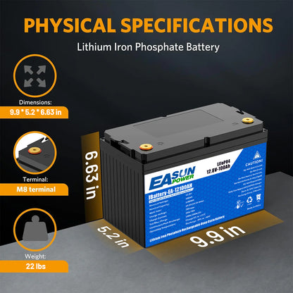 [0% TVA] Easun Baterie litiu 12.8V 100AH pentru stocarea energiei