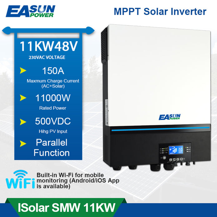 Easun Invertor solar 11KW 150A MPPT Controler de încărcare solară WiFi încorporat