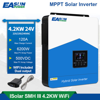 Easun Invertor solar 4.2KW 110A MPPT Controler de încărcare solară cu Wifi