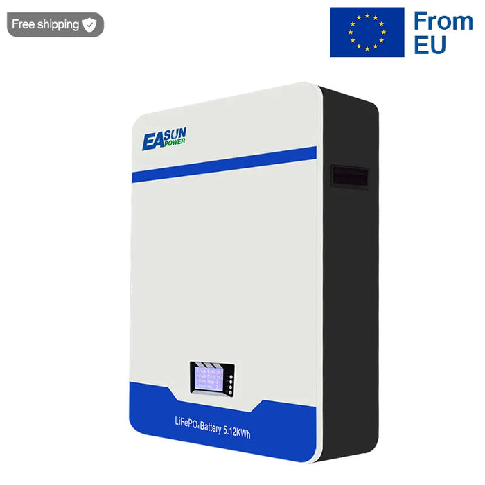 Baterie LiFePO4 48 V (51,2 V) 100/200/300 Ah (~5,12/10,24/15,36 kWh) montată pe perete pentru stocare fotovoltaică/Off-Grid