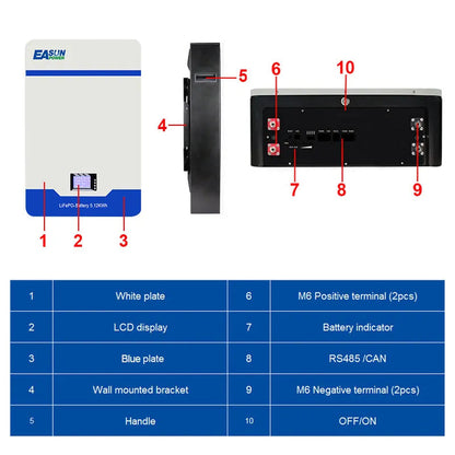 [0% TVA] Easun Baterie Easun Power 51.2.V 100A 200AH 300A LiFePO4